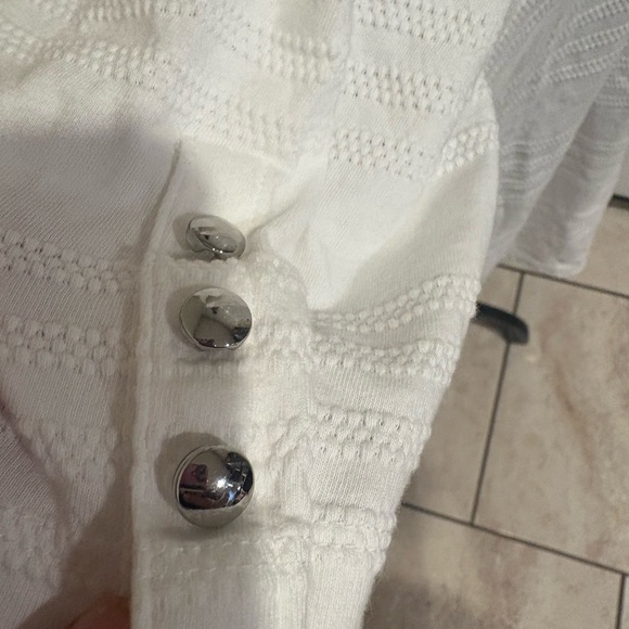 Talbots White Short Sleeve Top - Picture 2 of 5